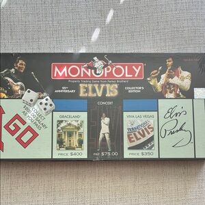 Monopoly Elvis Collector's Edition Board Game - Black and White